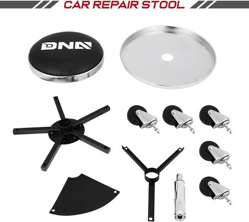DNA Motoring TOOLS-00005 Heavy Duty Concave Shape Low Profile Automotive Creeper w/Padded Headrest & Hopkins FloTool 11930MI Heavy Duty Wheel Chock, (Pack of 2) in Saudi Arabia