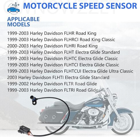 GWNOWZZET Electronic Speedometer Speed Sensor for Harley Davidson Electra Glide 1999-2003 74429-97C in Kuwait