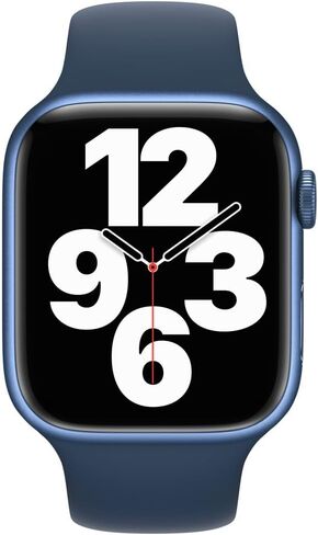 Apple Watch Series 7 (GPS + Cellular, 45mm) Blue Aluminum Case with Abyss Blue Sport Band, Regular (Renewed) in Saudi Arabia