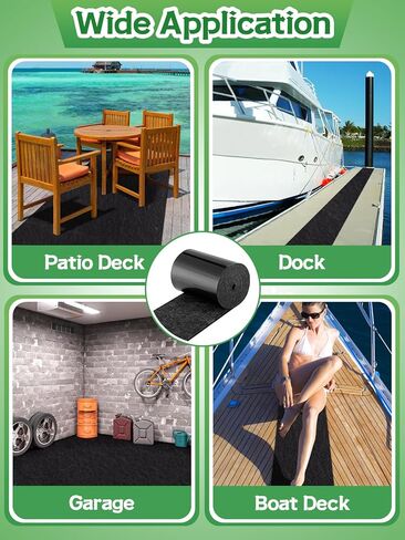 Boat Trailer Bunk Carpet - 13ft x 8inch 6mm Thick Marine Carpeting Covers with PVC for 2x4 Boat Lift Bunks, Bunk Board Runners Padding Mats Parts Accessories for Jet Ski in Kuwait