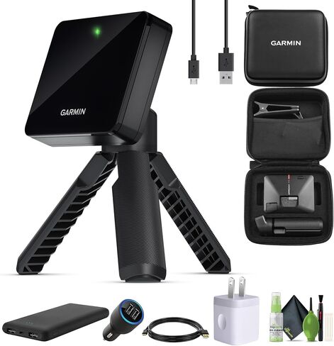 شاشات إطلاق الجولف المحمولة Garmin Approach R10، ومحاكي الجولف لأخذ لعبتك إلى المنزل أو في الداخل أو إلى نطاق القيادة، ومقاييس المسار، ومحلل التأرجح، وحزمة عمر البطارية 10 ساعات مع الملحقات in Saudi Arabia