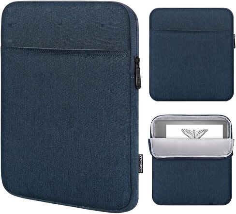 MoKo 6-7 inch Kindle Tablet Sleeve Compatible with 6.8" Kindle Paperwhite 2021, 6" Kindle (11th Generation) 2022, Fire 7 2022, Protective Carring Case Cover with Dual Pockets and Pen Holder, Black in Saudi Arabia