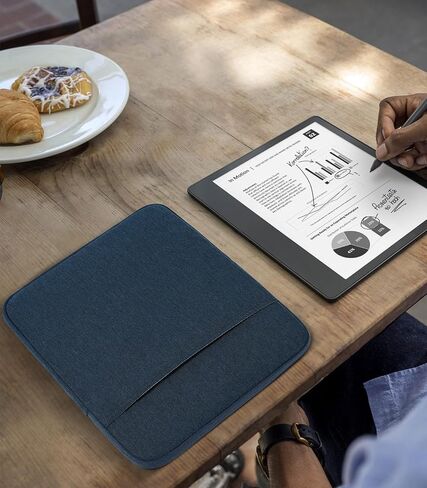 MoKo 6-7 inch Kindle Tablet Sleeve Compatible with 6.8" Kindle Paperwhite 2021, 6" Kindle (11th Generation) 2022, Fire 7 2022, Protective Carring Case Cover with Dual Pockets and Pen Holder, Black in Saudi Arabia