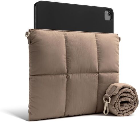 Comfyable Puffy Tablet Sleeve Bag Compatible for 11-inch iPad Pro M4, iPad Air 11-inch M2 2024, Quilted Cute Carrying Tablet Pouch with Shoulder Strap for Women, Italian Clay in Saudi Arabia