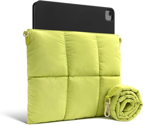 Comfyable Puffy Tablet Sleeve Bag Compatible for 11-inch iPad Pro M4, iPad Air 11-inch M2 2024, Quilted Cute Carrying Tablet Pouch with Shoulder Strap for Women, Italian Clay in Saudi Arabia