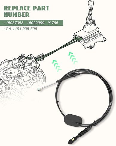 15037353 كابل ناقل الحركة الأوتوماتيكي يناسب جي إم سي يوكون K1500 K2500 K3500 C1500 C2500 C3500، مناسب لسيارة شيفروليه تشيفي تاهو سيلفرادو in Saudi Arabia