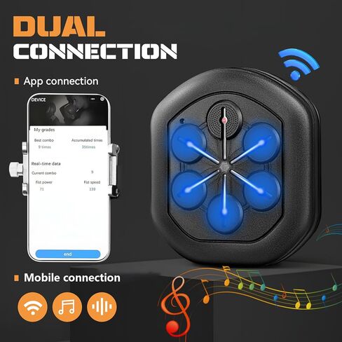 Newhai Music Boxing Machine آلة اللكم الإلكترونية Smart Lite Boxer معدات تدريب مثبتة على الحائط USB شحن للأطفال البالغين مع قفازات الملاكمة in Kuwait