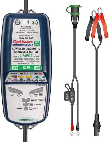 Optimate Lithium 4s 10A، TM275v2، 10-Step 12.8V 10A شاحن موفر للبطارية عالي الأداء وصيانة in Saudi Arabia