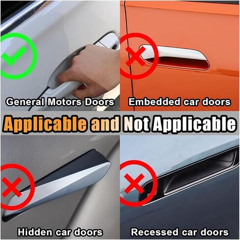 Bling Car Door Handle Protector, Bling Car Door Handle Sticker Anti-Scratch, Universal Car Door Handle Protective Cover, Shiny Rhinestone Car Decor Accessories for Women (White) in Saudi Arabia