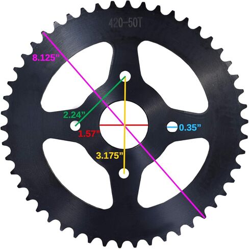 ضرس خلفي بسلسلة 420 و50 سنًا للدراجة الصغيرة Baja MB165 & MB200 in Kuwait