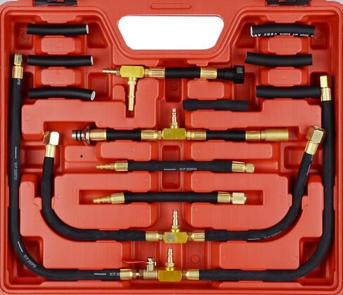 مجموعة أدوات اختبار ضغط حقن الوقود، قياس 0-140 رطل لكل بوصة مربعة، قرص مزدوج لقراءة دقيقة in Kuwait