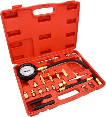 0-140PSI Fuel Injector Injection Pump Pressure Tester Gauge Kit Car Tools,Fuel Pressure Gauge Newest Updated TU-114 Fuel Pressure Tester Kit Gas Oil Pressure Tools for Cars and Trucks in Kuwait