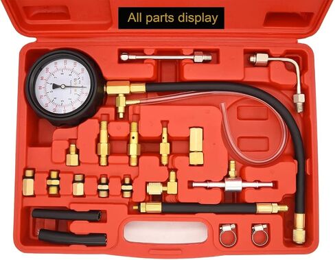 0-140PSI Fuel Injector Injection Pump Pressure Tester Gauge Kit Car Tools,Fuel Pressure Gauge Newest Updated TU-114 Fuel Pressure Tester Kit Gas Oil Pressure Tools for Cars and Trucks in Kuwait