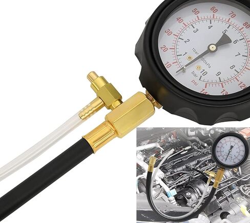 0-140PSI Fuel Injector Injection Pump Pressure Tester Gauge Kit Car Tools,Fuel Pressure Gauge Newest Updated TU-114 Fuel Pressure Tester Kit Gas Oil Pressure Tools for Cars and Trucks in Kuwait