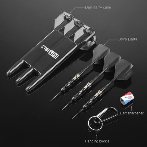 CyeeLife Steel tip Darts 24g with Carry case and Sharpener&Integrated Flights,Professional Brass Set in Saudi Arabia