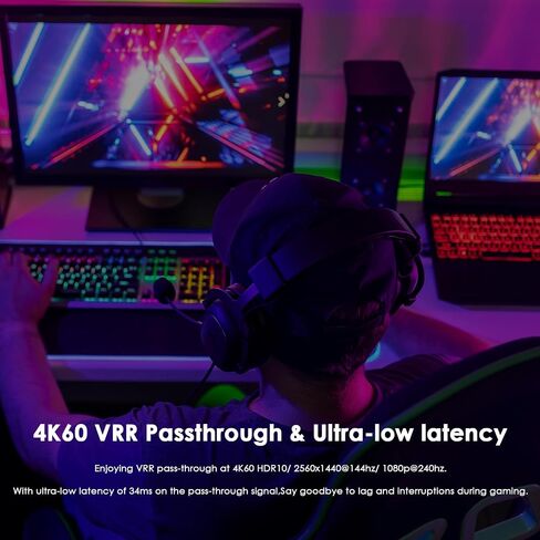 بطاقة التقاط WAVLINK 4K30/1080p120، تصل إلى 4K60 HDR10/ 2560x1440@144hz/ 1080p@240hz على PS5، PS4، Xbox Series X وS، Xbox One، في OBS والمزيد، زمن استجابة منخفض للغاية، متوافق على نطاق واسع in Saudi Arabia