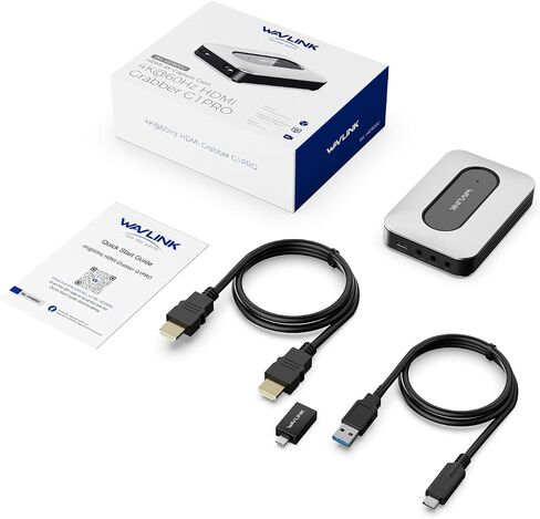 بطاقة التقاط WAVLINK 4K30/1080p120، تصل إلى 4K60 HDR10/ 2560x1440@144hz/ 1080p@240hz على PS5، PS4، Xbox Series X وS، Xbox One، في OBS والمزيد، زمن استجابة منخفض للغاية، متوافق على نطاق واسع in Saudi Arabia