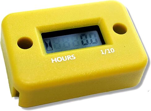 Imcore مقاوم للماء رقمي حثي ساعة عداد شاشة LCD مع بطارية محمولة محرك قياس ساعة متر للدراجات النارية ATV قارب الطرق الوعرة مولد جزازة العشب الثلج (أحمر) in Kuwait