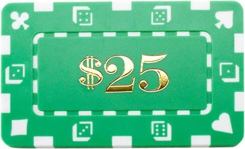 مجموعة Brybelly مكونة من 5 لوحات بوكر مقاس 3 × 1.75 بوصة (أخضر 25 دولارًا) in Saudi Arabia