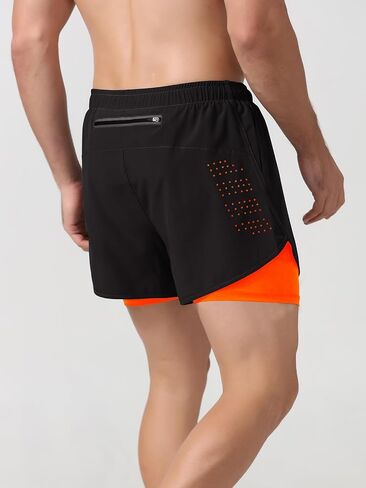 Litteking Men's Running Shorts 2 in 1 Gym Athletic Workout Short Pants Quick Dry Shorts with Pockets in Saudi Arabia