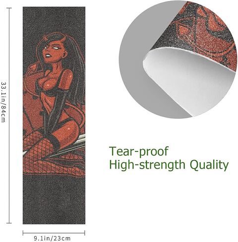 شريط قبضة لوح التزلج، شريط قبضة روك جيرل، شريط قبضة لوح التزلج مقاس 33 بوصة × 9 بوصة، شريط قبضة لوح طويل خالٍ من الفقاعات ومضاد للانزلاق ومقاوم للماء، شريط قبضة سكوتر in Kuwait