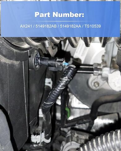 مستشعر درجة حرارة شحن الهواء IAT - 5149182AA، مناسب لشاحن Chrysler 200 300 Dodge Avenger Challenger Durango Grand Caravan Jeep Cherokee RAM، استبدل AX241 5149182AB TS10539 in Kuwait