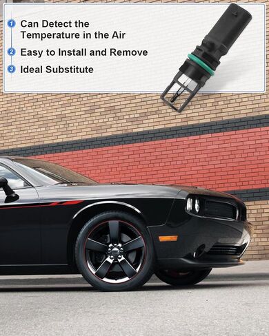 مستشعر درجة حرارة شحن الهواء IAT - 5149182AA، مناسب لشاحن Chrysler 200 300 Dodge Avenger Challenger Durango Grand Caravan Jeep Cherokee RAM، استبدل AX241 5149182AB TS10539 in Kuwait