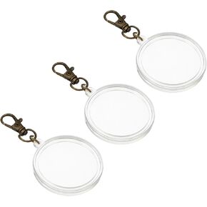 PATIKIL Plastic Coin Holder Keychain Round Coin Case with Key Ring Buckle Medallion Holder for Coins Jewelry in Kuwait