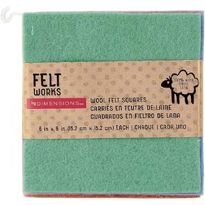 Wilton Feltworks Craft Craft Fancares ، Rainbow Colors ، 6 "× 6" لكل منهما (72-76398)