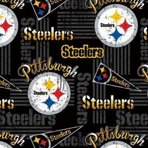 Pittsburgh Steelers Cotton Fabric - NFL Team Logo Coton Fabric من The Yard و Fat Quarter و Half Yard و 1 Yard و 2 ياردة