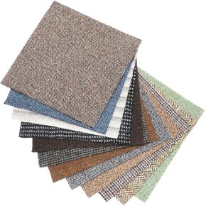 12 PCS من الصوف النسيج بواسطة الفناء 9 × 9 بوصات بقايا الصوف من الصوف متعددة المربعات الملونة من الصوف