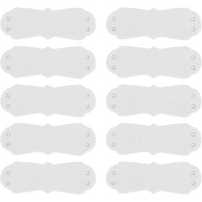 Uxcell 60 pcs العلامات الجلدية للعناصر المصنوعة يدويًا ، 0.59 "× 1.57" علامات جلدية مصنوعة يدويًا علامات جلدية مع ثقوب خياطة لملابس للملابس DIY Jean Bag حذاء قبعة ، أسود