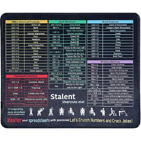 ديكور المكتب Excel Mouse Pad Excel Sheet Sheet Pad Desk Computer Office اختصارات Mousepad Word PPT Sheetcut Sheet Sheet Mat Non-Slip Mesitged Mitges Extended Desk Sal