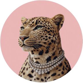 وسادة الفأر اللامع اللامعة ، وسادات الماوس للمكتب ، وعصري الفلفل الحركي Pink Mousepad لألعاب الكمبيوتر المحمول كمبيوتر المسكن المكتبي ، وهدايا طباعة الفهد للنساء ، 8.7 × 8.7 بوصة