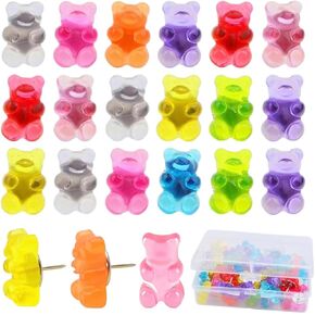 30pcs دبابيس الدفع الزخرفية دبابيس Thumb Tack for Cork Thumb Thumb Tooms دبابيس الدفع الملونة للمكتب المنزلي Corkboard Bulletin Board Poard.