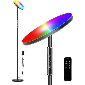 RGB LED LED LAMP ، 2025 تم ترقيته 36W 3600LM LEMPLING LAMMPHING LALLE RALLE LAMPS مع REMOTE ، 69 "Torchiere طويل القامة لمصابيح غرفة نوم غرفة المعيش