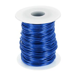 HARFINGTON 12 Gauge Aluminum Craft Wire 2.0mm 98.5ft Flexible Bendable Anodized Metal Jewelry Sculpting Wire for Jewelry Making Modelling Craft DIY, Sapphire Blue