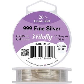14 Gauge ، 999 سلك فضي غرامة ، ناعم ميت ، جولة ، 1/2 تروي أوز (2.34 قدم) in Kuwait