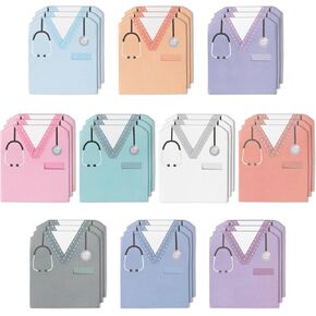 Angolio 30pcs مضحكة ممرضة لزجة الملاحظات الممرضة زي طلاب التمريض هدايا المدرسة الثابتة الملاحظات اللزجة كتيب