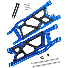 Aluminum Rear Suspension A Arms Upgrades Part for Arrma 1/8 Kraton 6S BLX,Outcast 6S BLX,Notorious 6S BLX,Talion 6S BLX,Rear Suspension A-Arms Hops up,Navy Blue