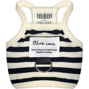 Cotton Pet Tank Top Shirt for Small Dogs and Cats Soft and Breathable Shirt for Spring and Summer Striped Design with D-Ring (2XL│chest20.08(6.5-8.5 lbs))