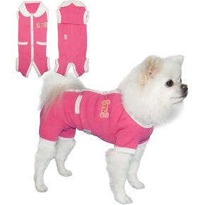 Tony Hoby Dog Male Pajamas ، بذلة الكلب ، قميص كلاب طوق لطيف للكلاب الصغيرة المتوسطة (الأزرق ، الصبي ، L)