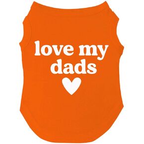 Love My Dads (Two) Dog Tee Shirt | Sleeveless | Sizes for All Ages and Breeds | Pride Day | LGBTQ+ | Rainbow | Parade |Hot Pink, 5X-Large 739