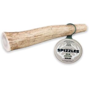Spizzles Grade A, Premium Antlers for Dogs I Long-Lasting Dental Treat I Great for Bordem & Stress I USA-Sourced Naturally Shed I Chewing Outlet for Aggressive Chewers & Teething Puppies-Elk Antler 4"
