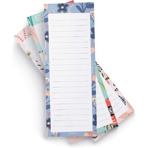Jot & Mark Shopping List Pads Floral Print | Elegant Notepads for Groceries and To-Do Lists (Set of 3)
