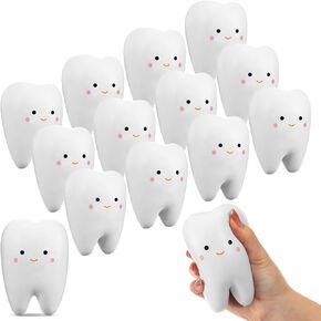 شاب 6 PCS طبيب الأسنان هدية الأسنان jumbo kawaii أسنان بطيئة الصعود الضغط اللطيف أسنان الرسوم الكاريكاتورية الأسنان للفتيات والفتيان الإجهاد الناعم لطيف الضغط