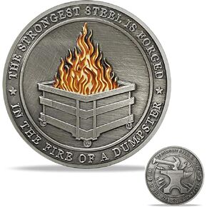 عملة تحدي Fire Fire ، هدية تقدير الموظف المضحكة ، رمز التعرف على الفريق ، جائزة مكتب التحفيز ، وداع للشركات لزملاء العمل ، وتصميم الميم Flame