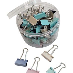مقاطع Binder 48pcs المكتبية المعبأة في المكاتب المدرسية اللوازم المتعددة الألوان (النموذج ب)
