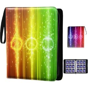 Premium Card Binder 9 Pocket ، 900 Abomets Trading Card Prolders Collector Abrum مع Zipper و 50 من الأكمام القابلة للإزالة ، متوافقة مع بطاقات الألعاب الرياضية
