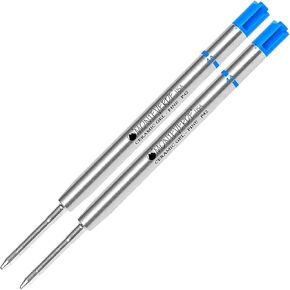 Lanier Combo Pack - 2 Pack - Monteverde® Capless Cedless Gel ™ P42 Enk Enclable مع معظم أقلام Parker® Ballpoint - Blue (نصيحة غرامة 0.6 مم)